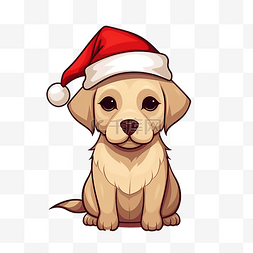 圣诞宠物犬图片_一张带有拉布拉多犬的圣诞贺卡