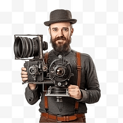 摄影师电影导演拍摄老式相机