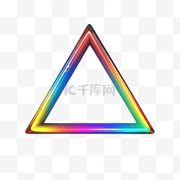 彩色雪花背景图片_发光的彩色三角形