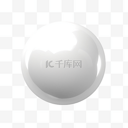 水晶球水晶按钮图片_白色光泽球