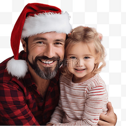 圣诞装饰品中快乐父亲和他可爱的