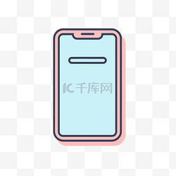 手机平板线条图片_智能手机和平板电脑图标为粉红色