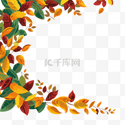 树叶边框剪贴画 秋天的树叶 秋天