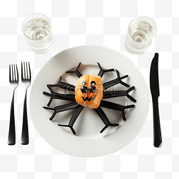 桌上盘子图片_餐巾夹在他的牙齿上，放在盘子里