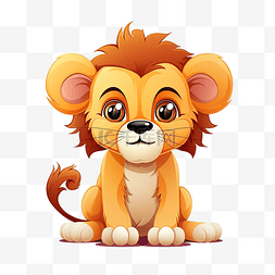 卡通可爱狮子动物