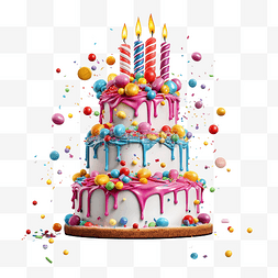为目的图片_人工智能为生日聚会生成彩色蛋糕
