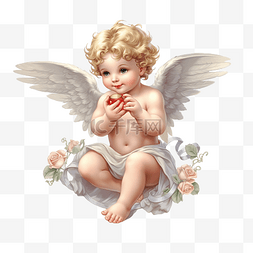 小天使人物图片_天使戒指情人节小天使天使丘比特