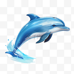 蓝色海豚的插图