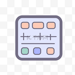 选项卡按钮计算器图标平面设计 il