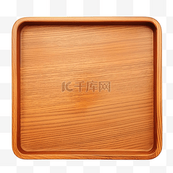 棕色简单桌子图片_空木托盘