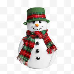 纽扣卡通图片_圣诞节戴着帽子的雪人