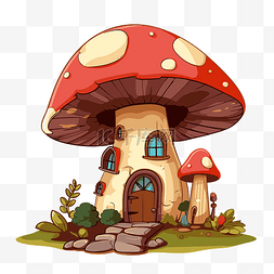 蘑菇屋 向量