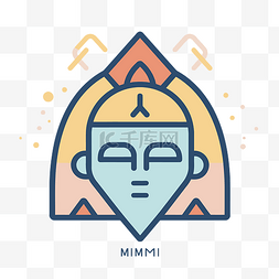 米斯图片_带有小 mimi 标志的成年女性肖像 