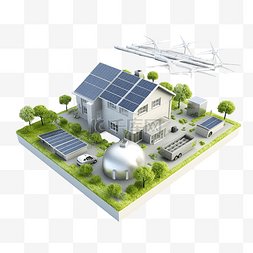 生态系统图图片_可再生能源能源系统图 3d