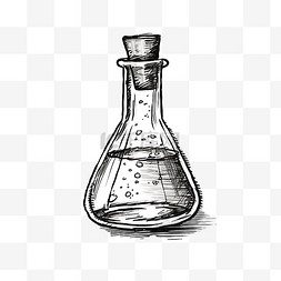 实验室玻璃烧瓶涂鸦