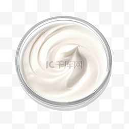 制作面具图片_隔离用于化妆品元素的白色奶油