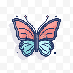彩色蝴蝶图标 PSD 插图 0020 向量