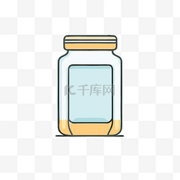 塑料罐子图片_塑料罐里的蜂蜜图标 向量