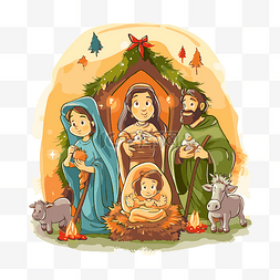 免费宗教圣诞节剪贴画节日耶稣诞
