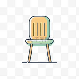 方形平面设计的木椅 向量