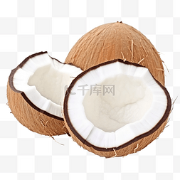 孤立的椰子片