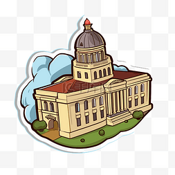 堪萨斯州议会大厦显示在这个可爱