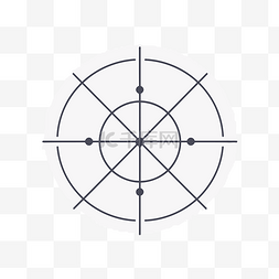 圆圈中目标的轮廓 向量