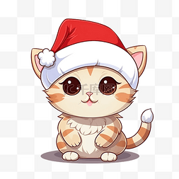 猫 小猫 圣诞节 圣诞老人 滑板人