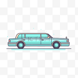 出租车平面图片_豪华轿车平面图标和出租车豪华轿