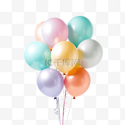 派对用的粉彩气球