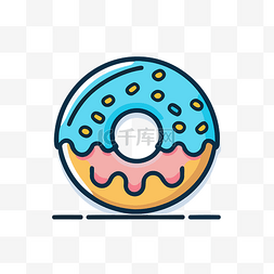 甜甜圈图标是一个彩色的 向量