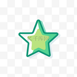 白色背景上的绿色和白色星星 向