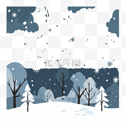 夜空卡通背景图片_飘落的雪