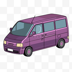 小型货车剪贴画 紫色货车卡通的