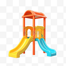 用于儿童公园设备彩色滑块隔离
