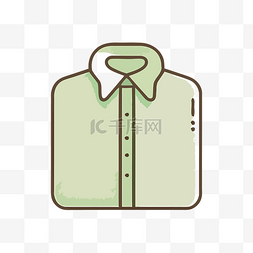 领子图片_带领子和领口图标的绿色衬衫 向