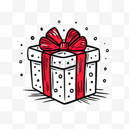 手绘礼物盒图形图片_手绘矢量涂鸦风格的圣诞礼品盒图