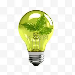 3d 插图认为绿色可再生能源