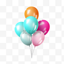 要礼物的孩子图片_庆祝的彩色气球