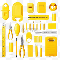 纸媒广告图片_贴纸黄色蜡笔文具收藏工具
