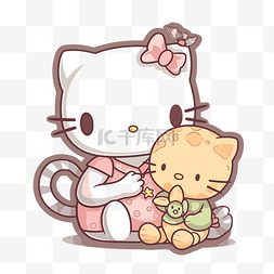 Hello Kitty 与可爱的泰迪熊 aaaa 剪贴
