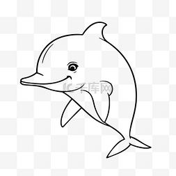 白海豚图片_海豚儿童彩页 向量