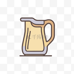 矢量啤酒罐图片_水罐或投手图标 向量