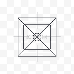 正方形 形状为中心有线条的正方