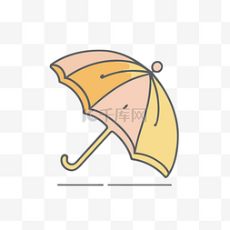 插图显示了一把雨伞 向量