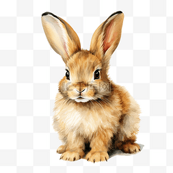 兔子剪画图片_水彩兔子剪贴画
