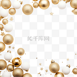 壁纸4k图片_金色亮片圣诞球框架