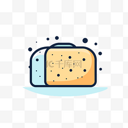 上蜡海绵图片_白色背景上的一包奶酪标志 向量