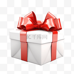 生日吹滴滴卷图片_带蝴蝶结的包装礼物的 3d 模型