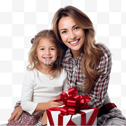 情绪的人图片_快乐微笑的小女孩和母亲坐在圣诞
